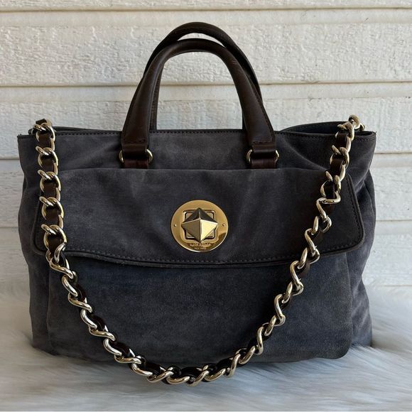 kate spade Bags Kate Spade Suede Turnlock Satchel Chain Mulberry